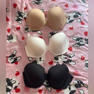 Calvin Klein Bra Trio - Black, White, Tan